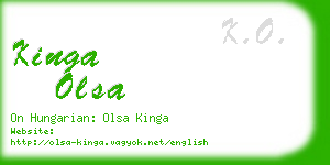 kinga olsa business card